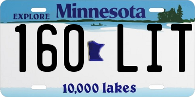 MN license plate 160LIT