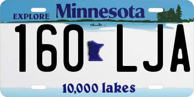 MN license plate 160LJA
