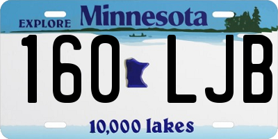 MN license plate 160LJB