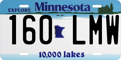 MN license plate 160LMW