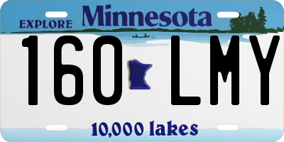 MN license plate 160LMY