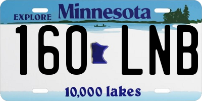 MN license plate 160LNB