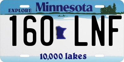 MN license plate 160LNF