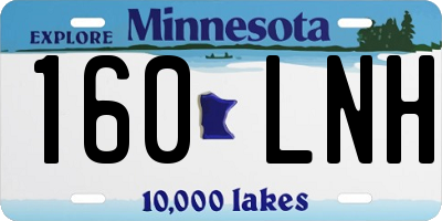 MN license plate 160LNH