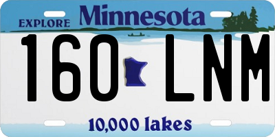 MN license plate 160LNM