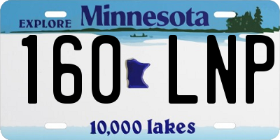 MN license plate 160LNP