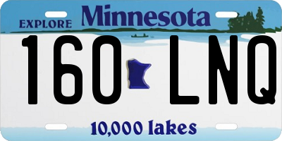 MN license plate 160LNQ