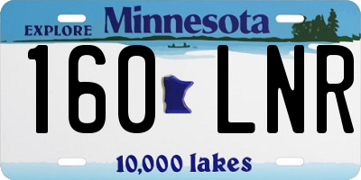 MN license plate 160LNR