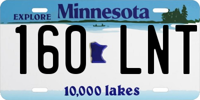 MN license plate 160LNT