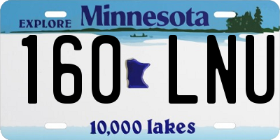 MN license plate 160LNU
