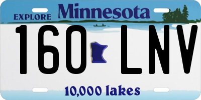 MN license plate 160LNV