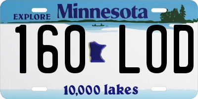 MN license plate 160LOD
