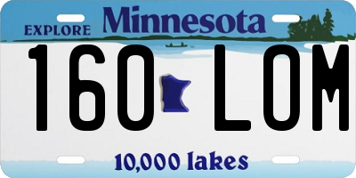 MN license plate 160LOM