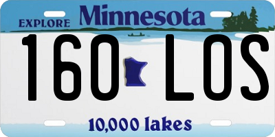 MN license plate 160LOS