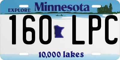 MN license plate 160LPC