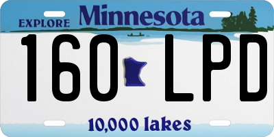 MN license plate 160LPD