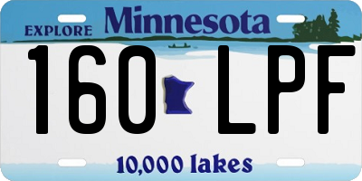 MN license plate 160LPF