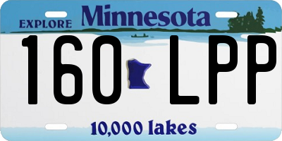 MN license plate 160LPP