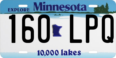 MN license plate 160LPQ