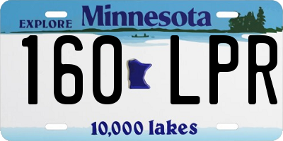 MN license plate 160LPR
