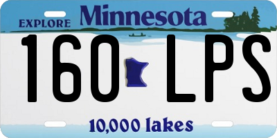 MN license plate 160LPS