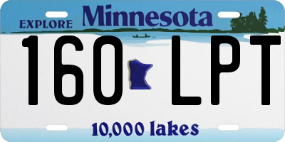 MN license plate 160LPT