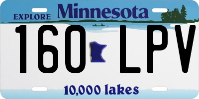 MN license plate 160LPV