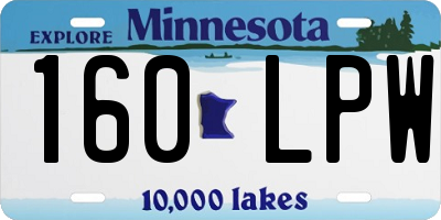 MN license plate 160LPW