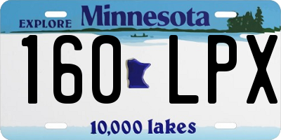 MN license plate 160LPX