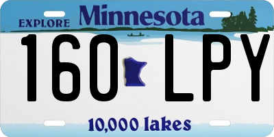 MN license plate 160LPY
