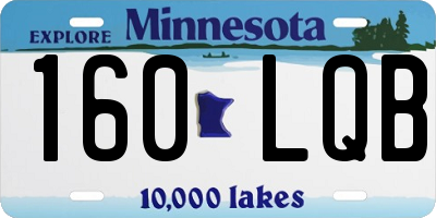 MN license plate 160LQB