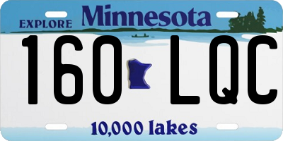 MN license plate 160LQC