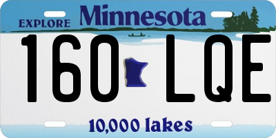 MN license plate 160LQE