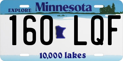 MN license plate 160LQF