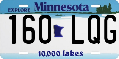 MN license plate 160LQG