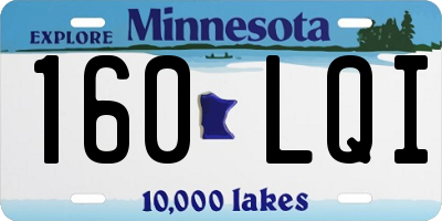 MN license plate 160LQI