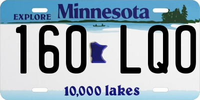 MN license plate 160LQO