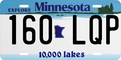 MN license plate 160LQP