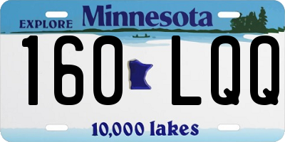 MN license plate 160LQQ