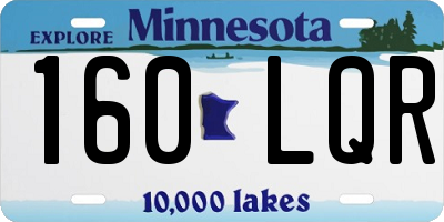 MN license plate 160LQR