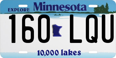 MN license plate 160LQU