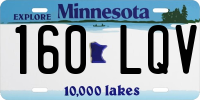 MN license plate 160LQV