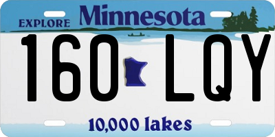 MN license plate 160LQY
