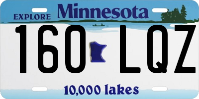 MN license plate 160LQZ