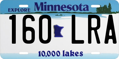 MN license plate 160LRA