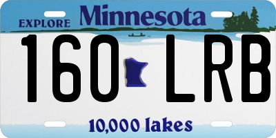 MN license plate 160LRB