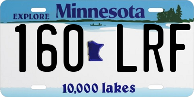 MN license plate 160LRF