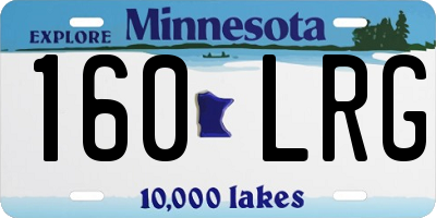 MN license plate 160LRG