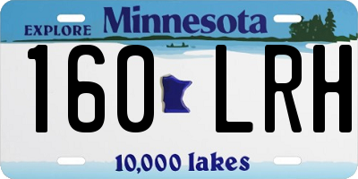 MN license plate 160LRH