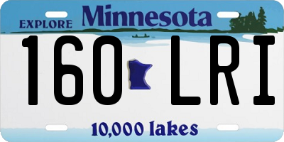MN license plate 160LRI